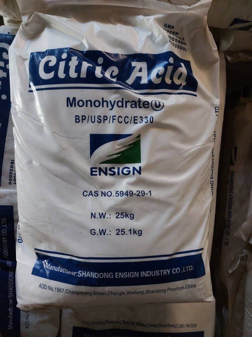 سیتریک اسید هیدراته (آبدار)، گرید آرایشی بهداشتی و خوراکی ENSIGN